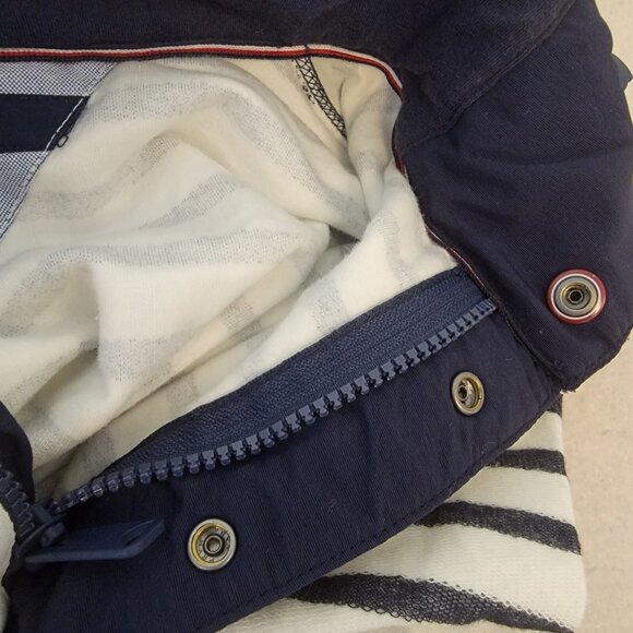 Tommy Hilfiger Hooded Sweatshirt Red White Blue American Nylon Hood S/P EUC - Picture 9 of 9